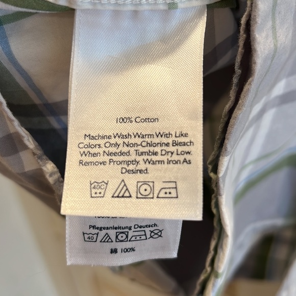 Like new Eddie Bauer button-down short sleeve plaid shirt size XL tall - Picture 3 of 5